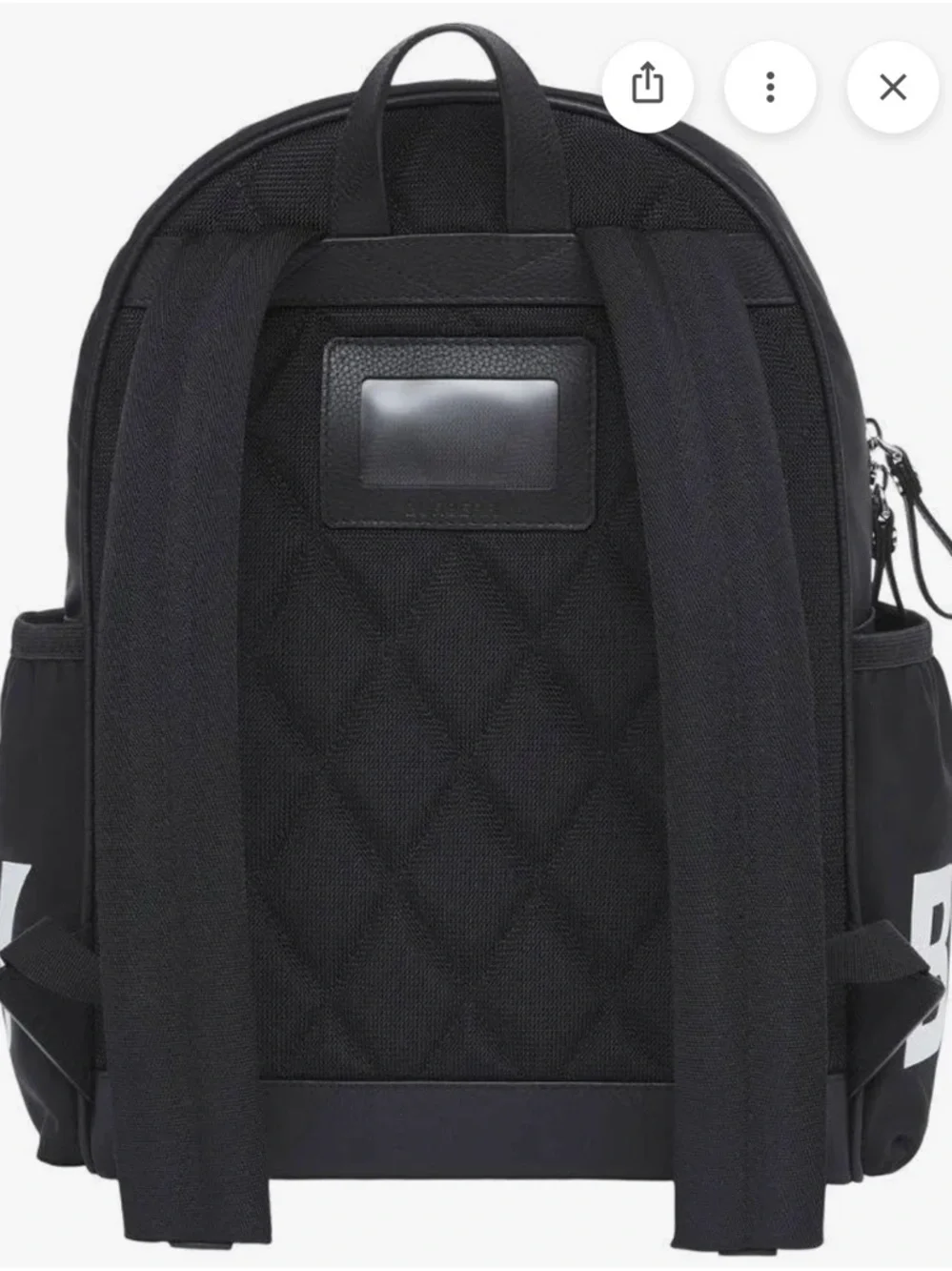 Burberry Black Backpack with White Marco Logo Panel - Picture 9 of 13